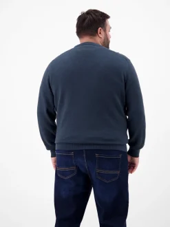 LERROS Herren Strickpullover in blau