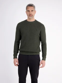LERROS Herren Strickpullover in oliv