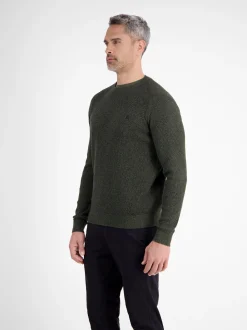 LERROS Herren Strickpullover in oliv