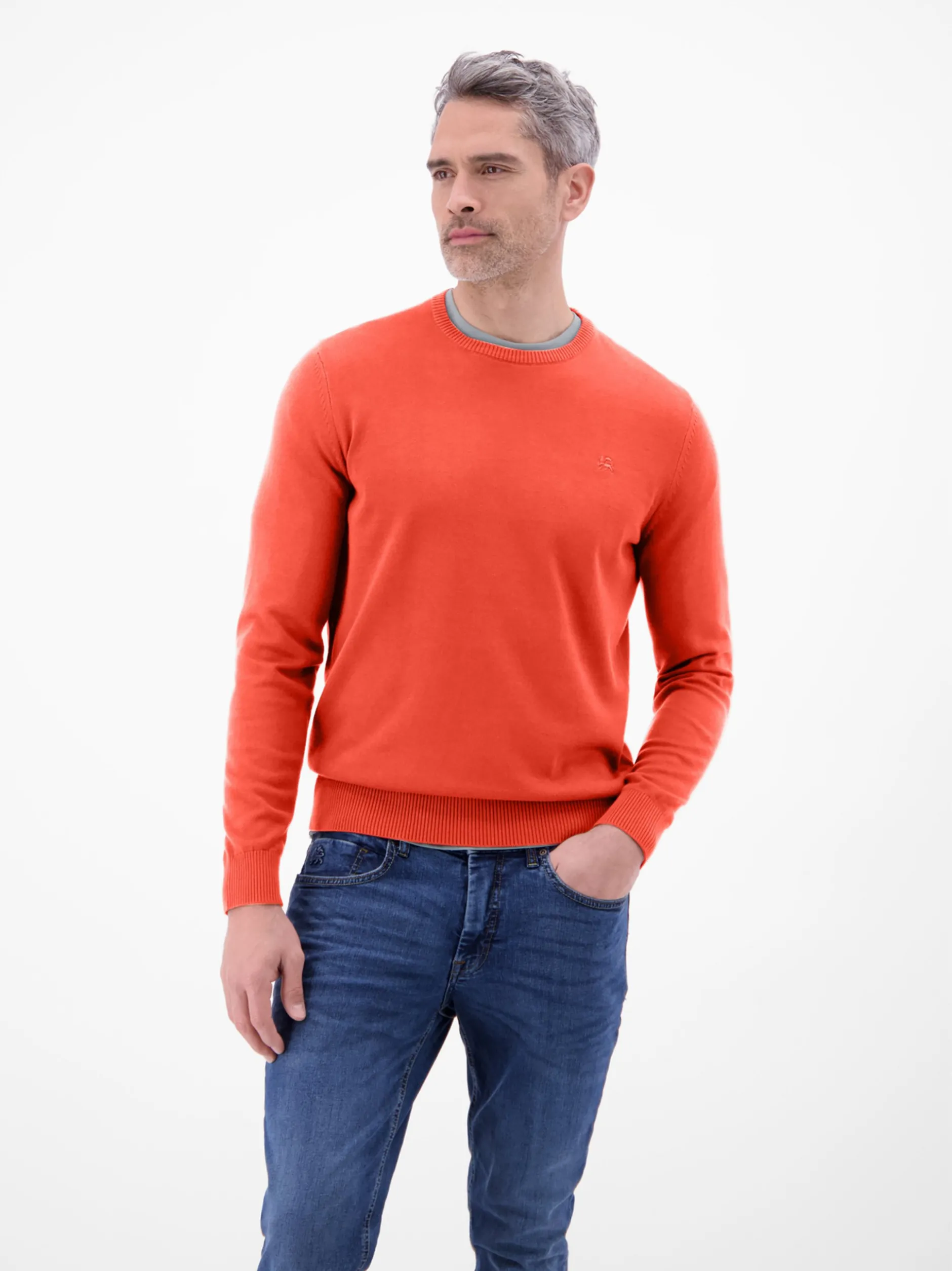 LERROS Herren Strickpullover in rot