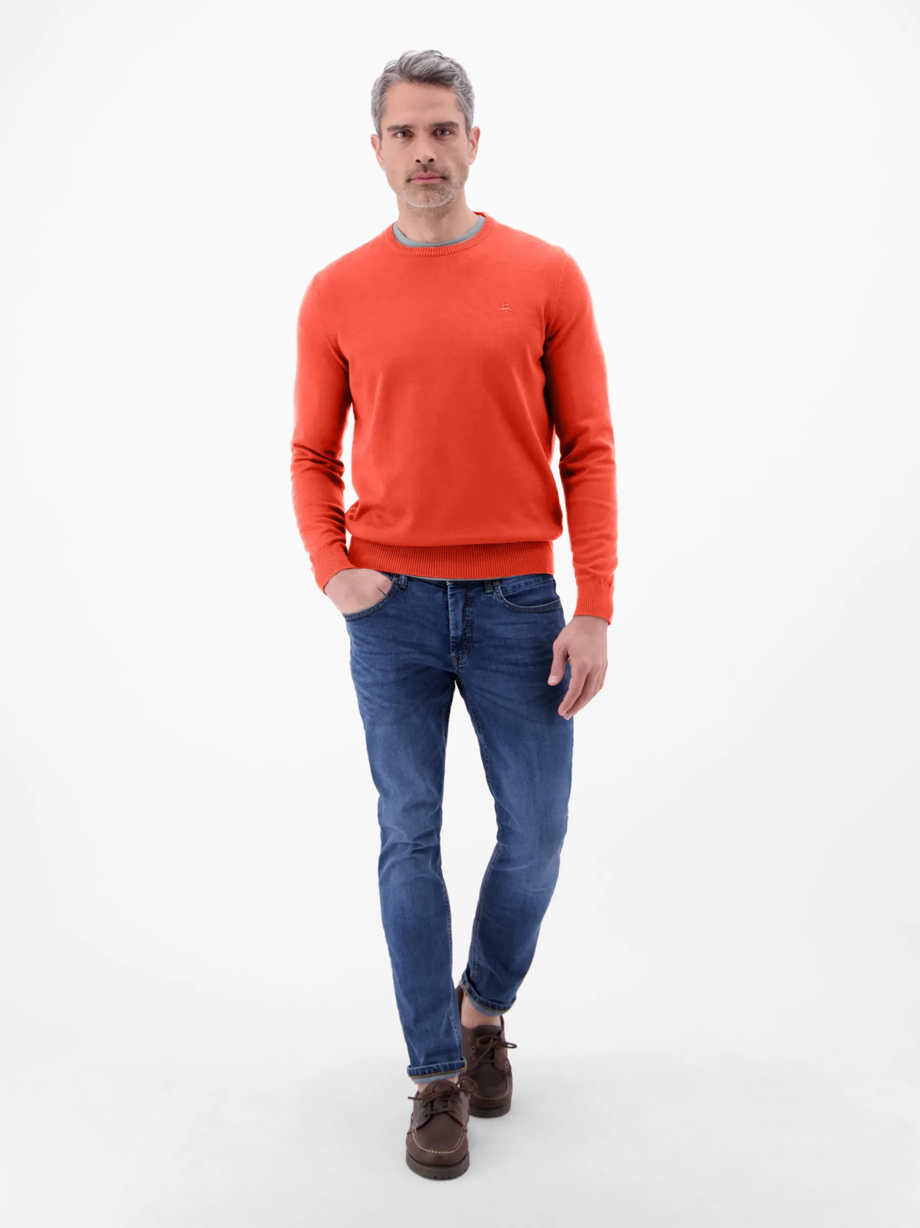 LERROS Herren Strickpullover in rot