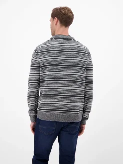 LERROS Herren Strickpullover in blau