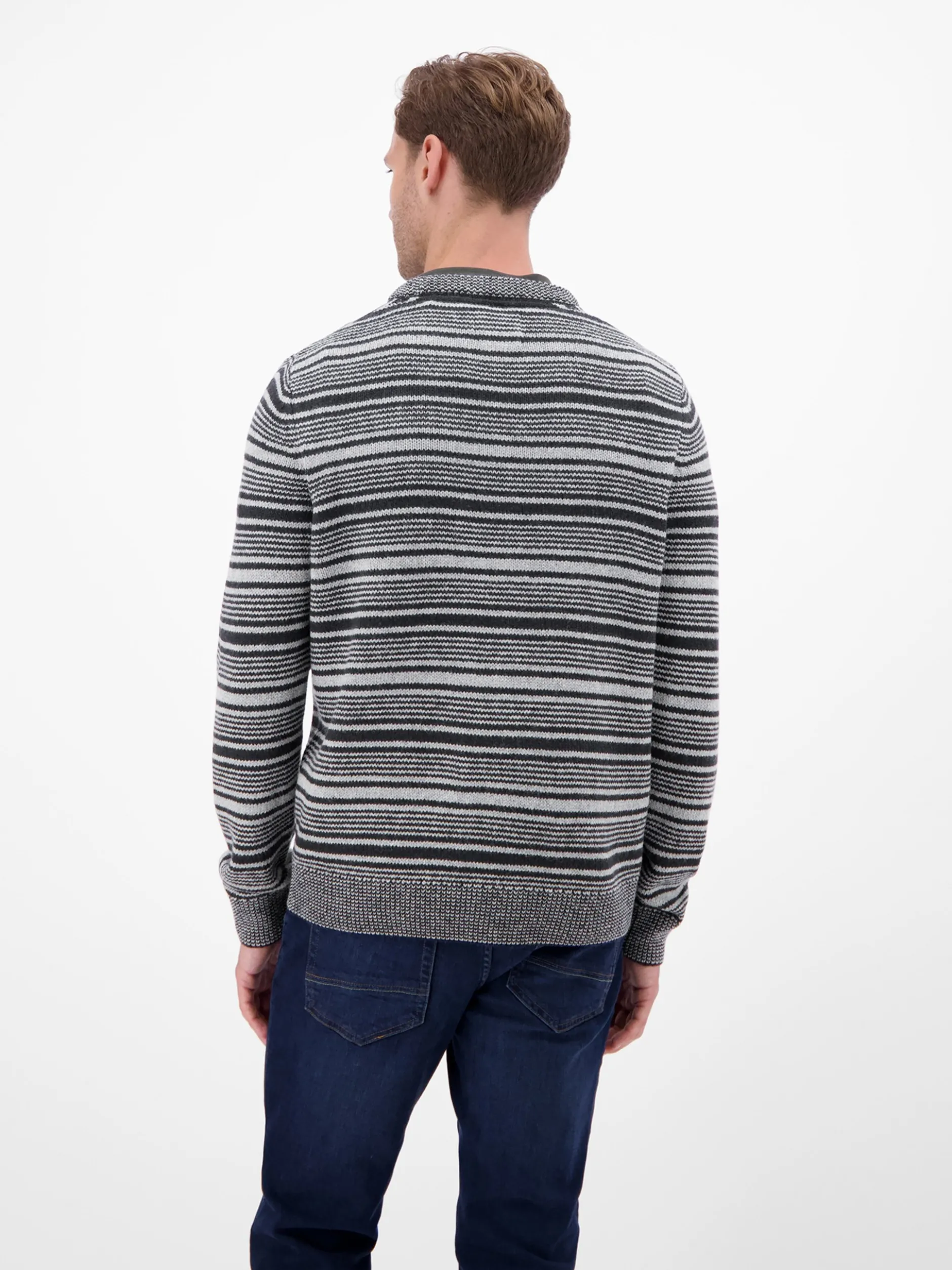 LERROS Herren Strickpullover in blau
