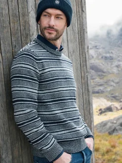 LERROS Herren Strickpullover in blau