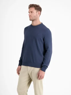 LERROS Herren Strickpullover in blau