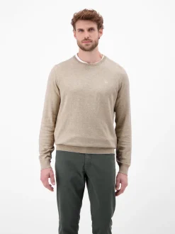 LERROS Herren Strickpullover in beige