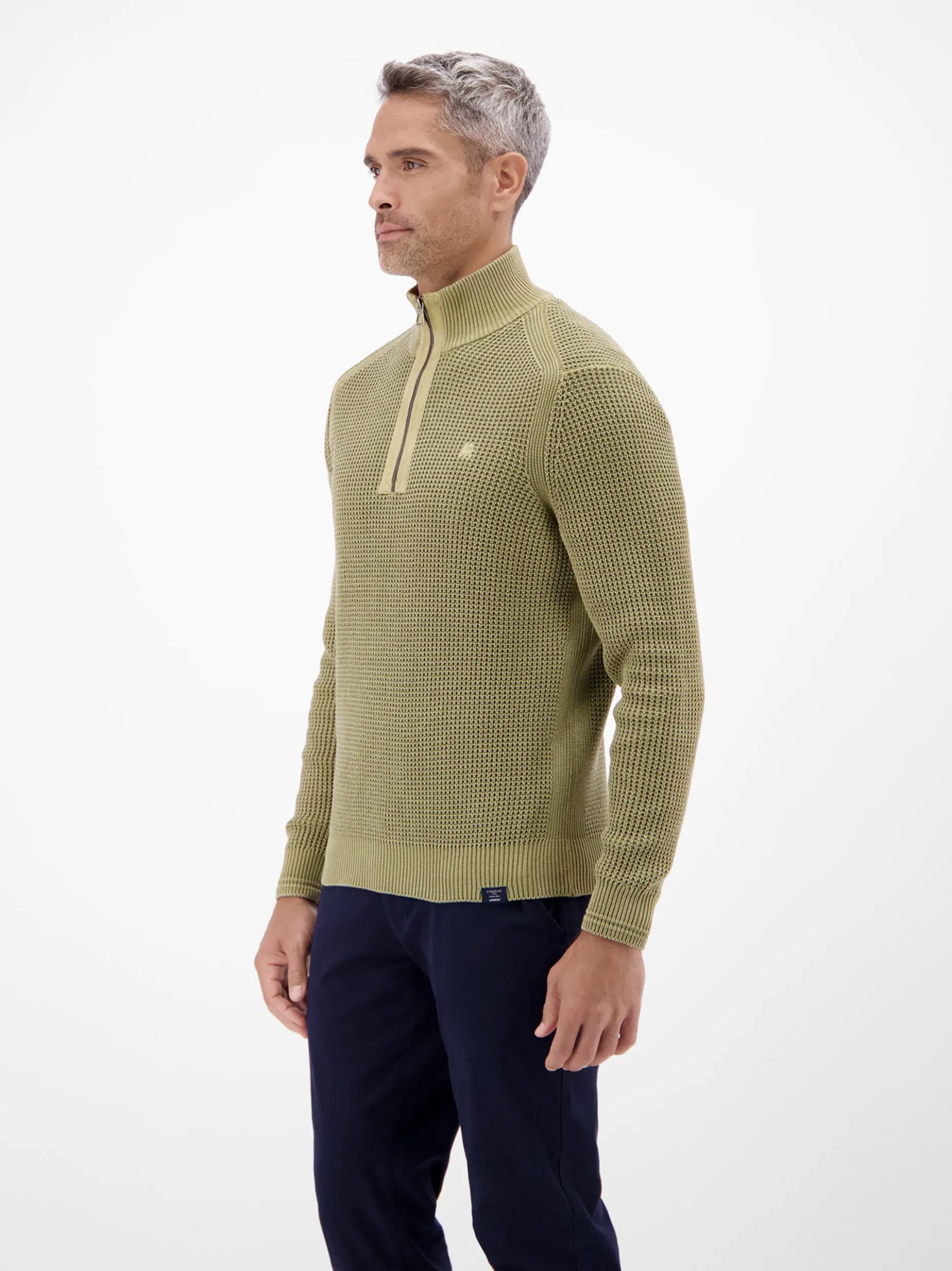 LERROS Herren Strickpullover in grün