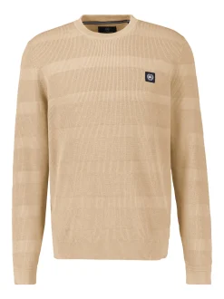 LERROS Herren Strickpullover in beige