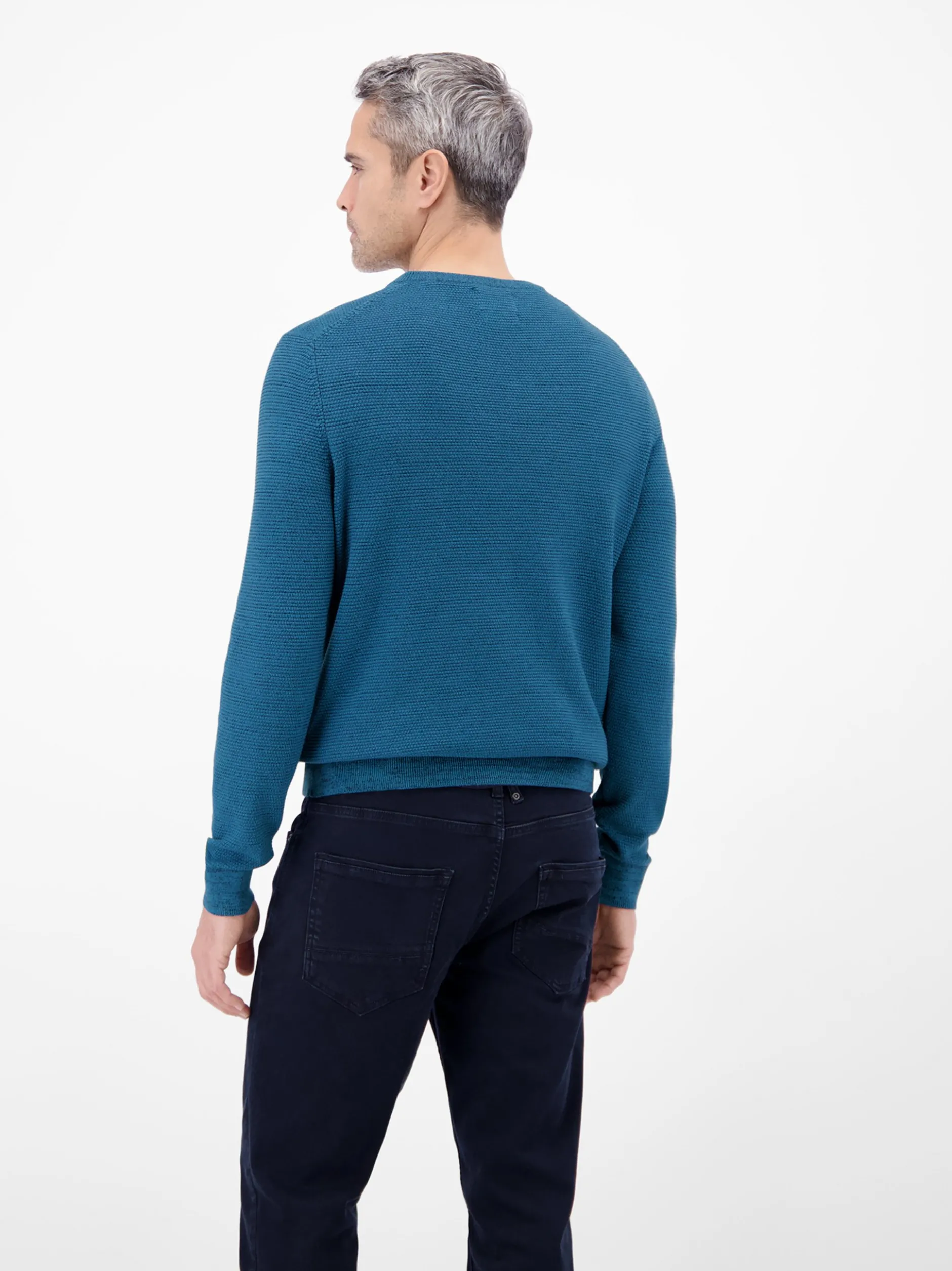 LERROS Herren Strickpullover in blau
