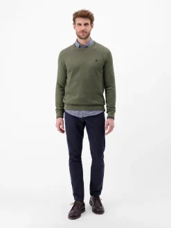 LERROS Herren Strickpullover in oliv