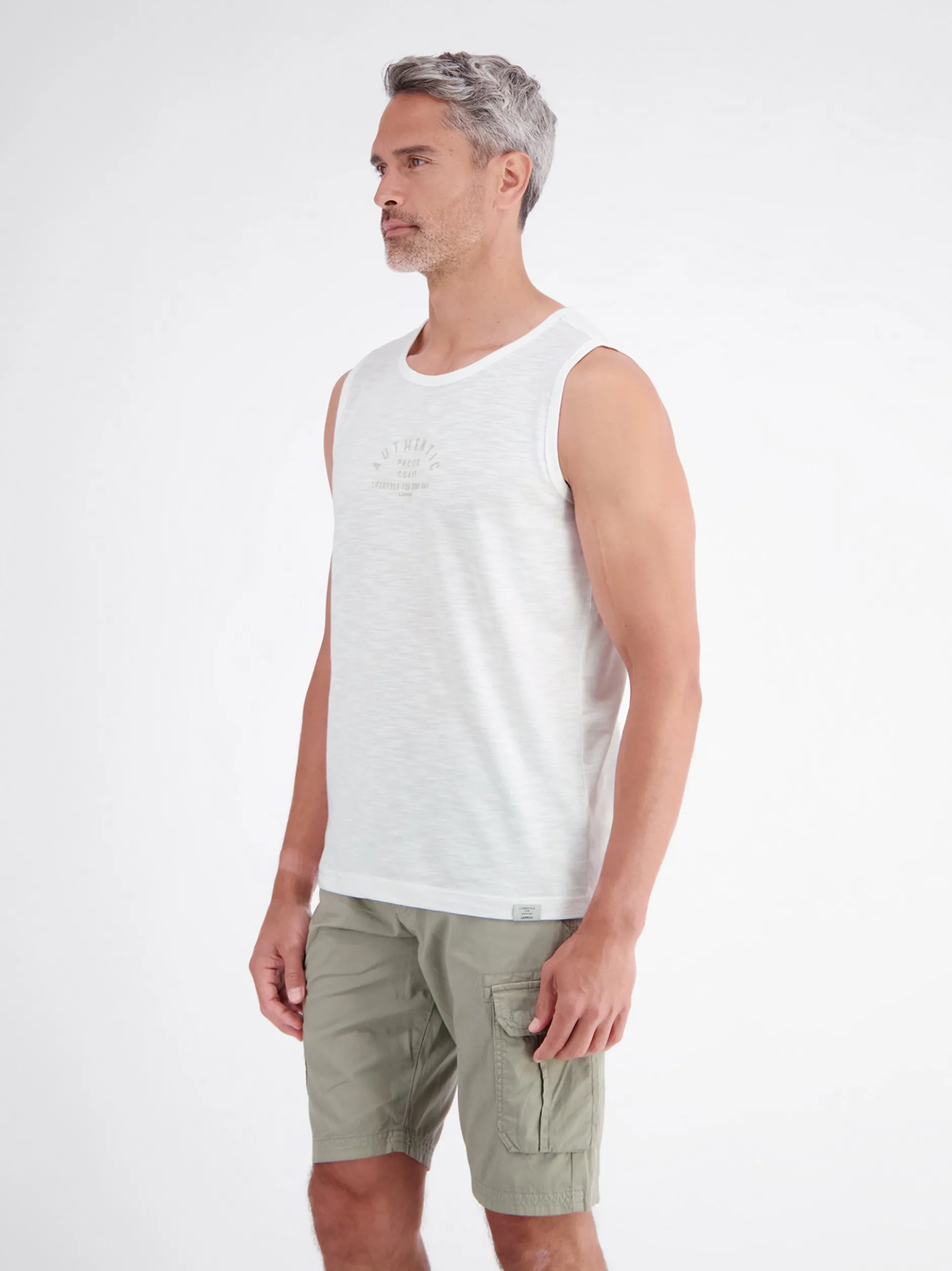 LERROS Herren Tanktop in weiß