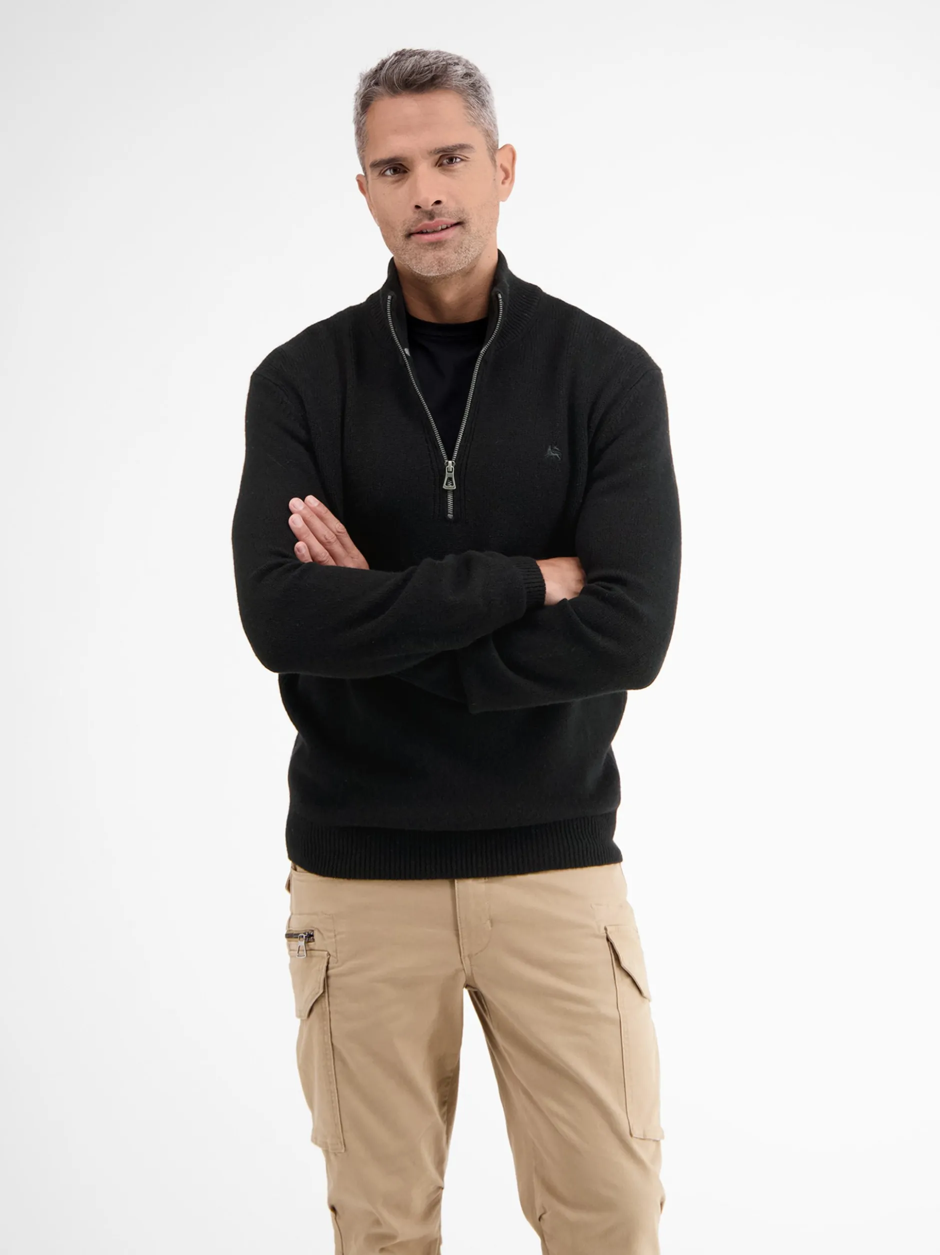 LERROS Herren Troyer in schwarz