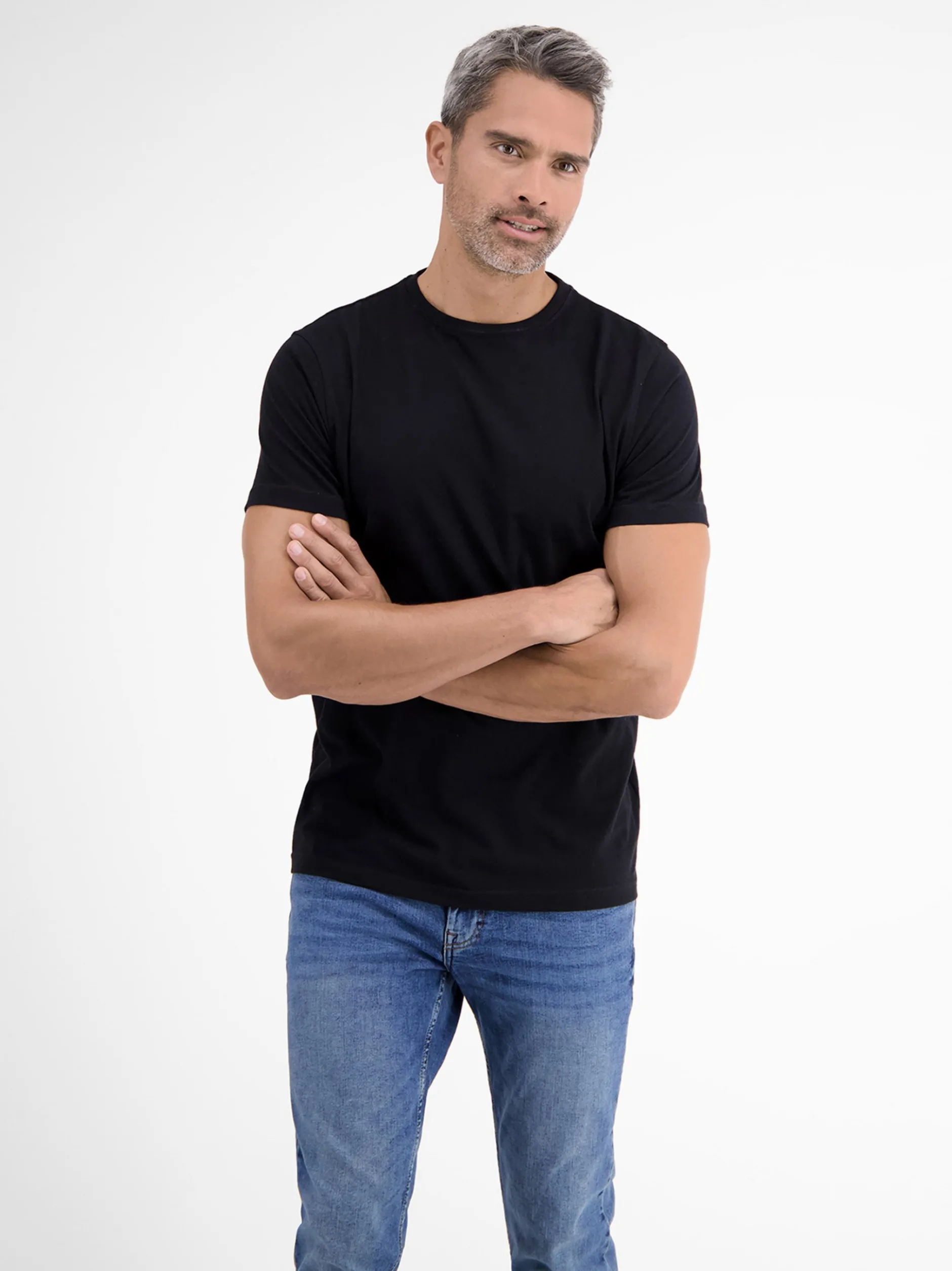 LERROS Herren T-Shirt Doppelpack in blau