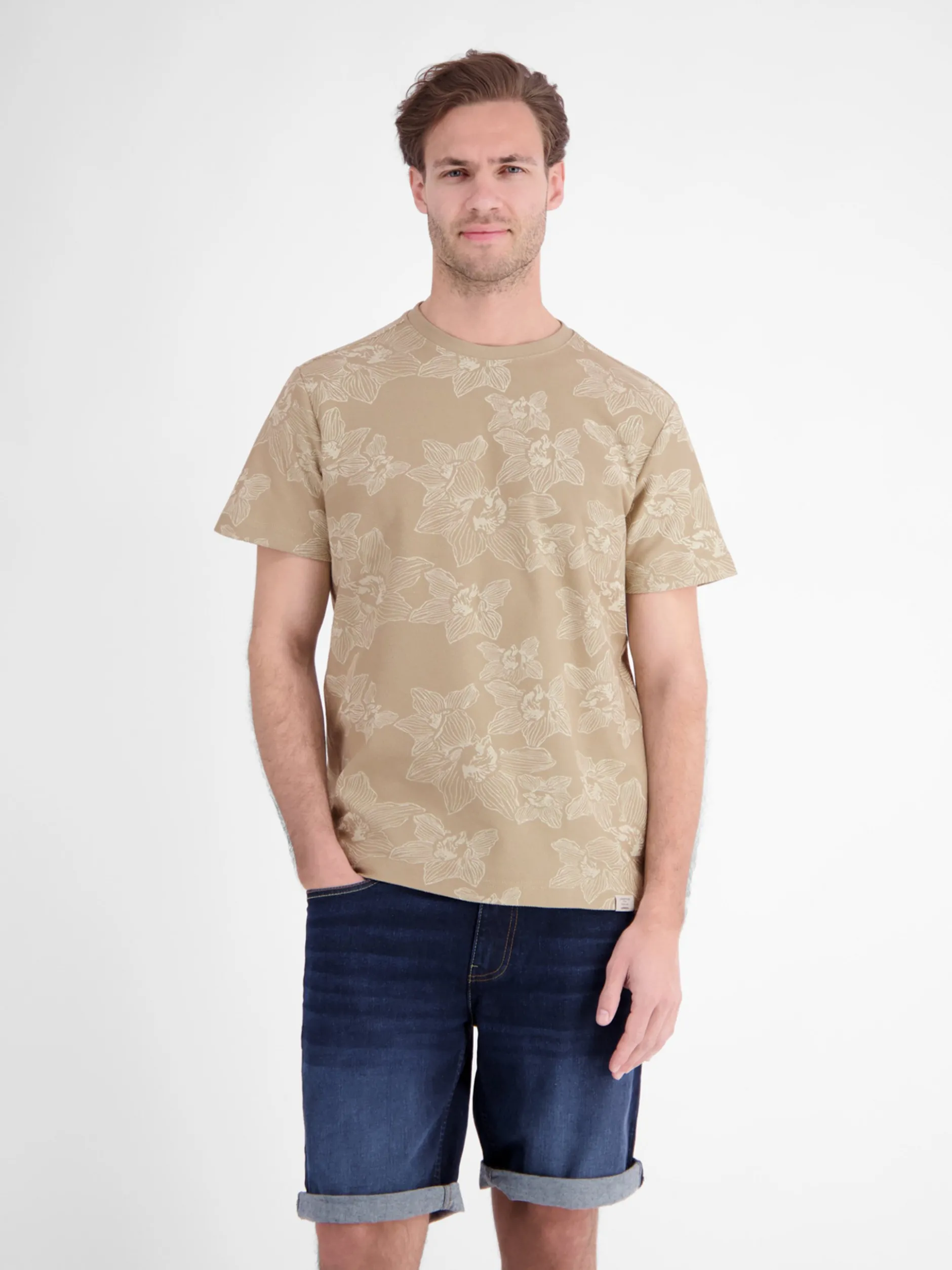 LERROS Herren T-Shirt in beige