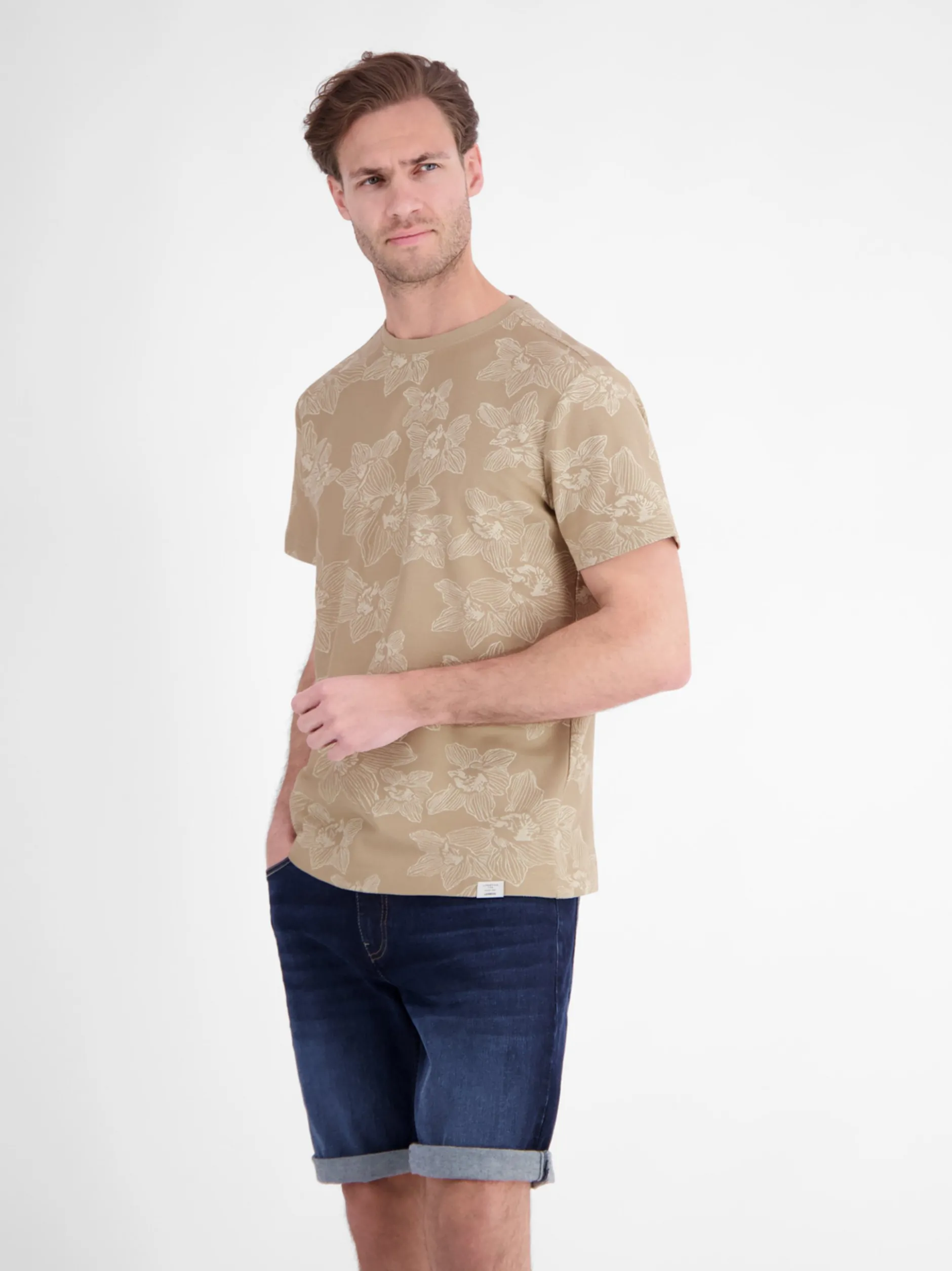 LERROS Herren T-Shirt in beige