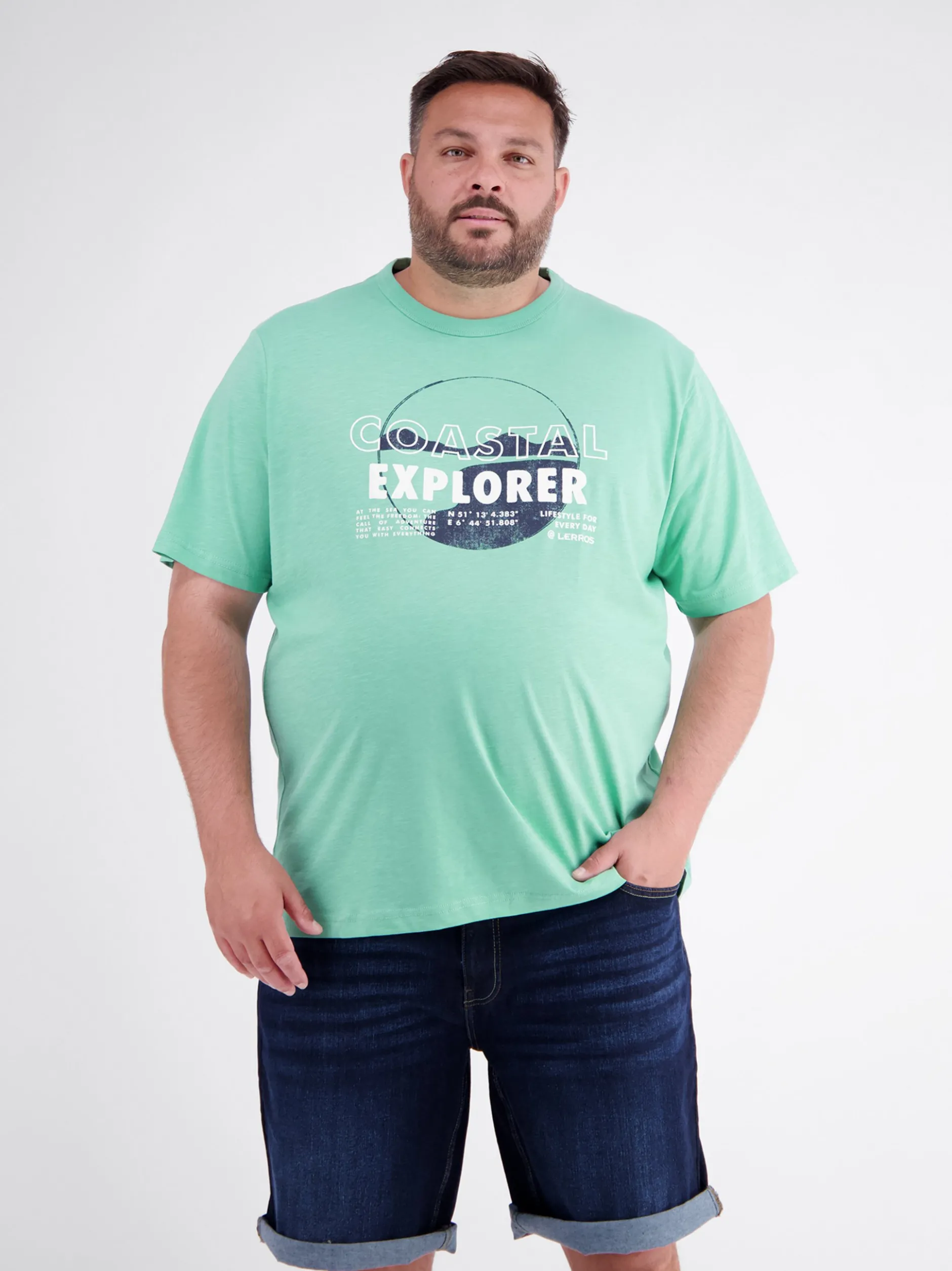 LERROS Herren T-Shirt in grün