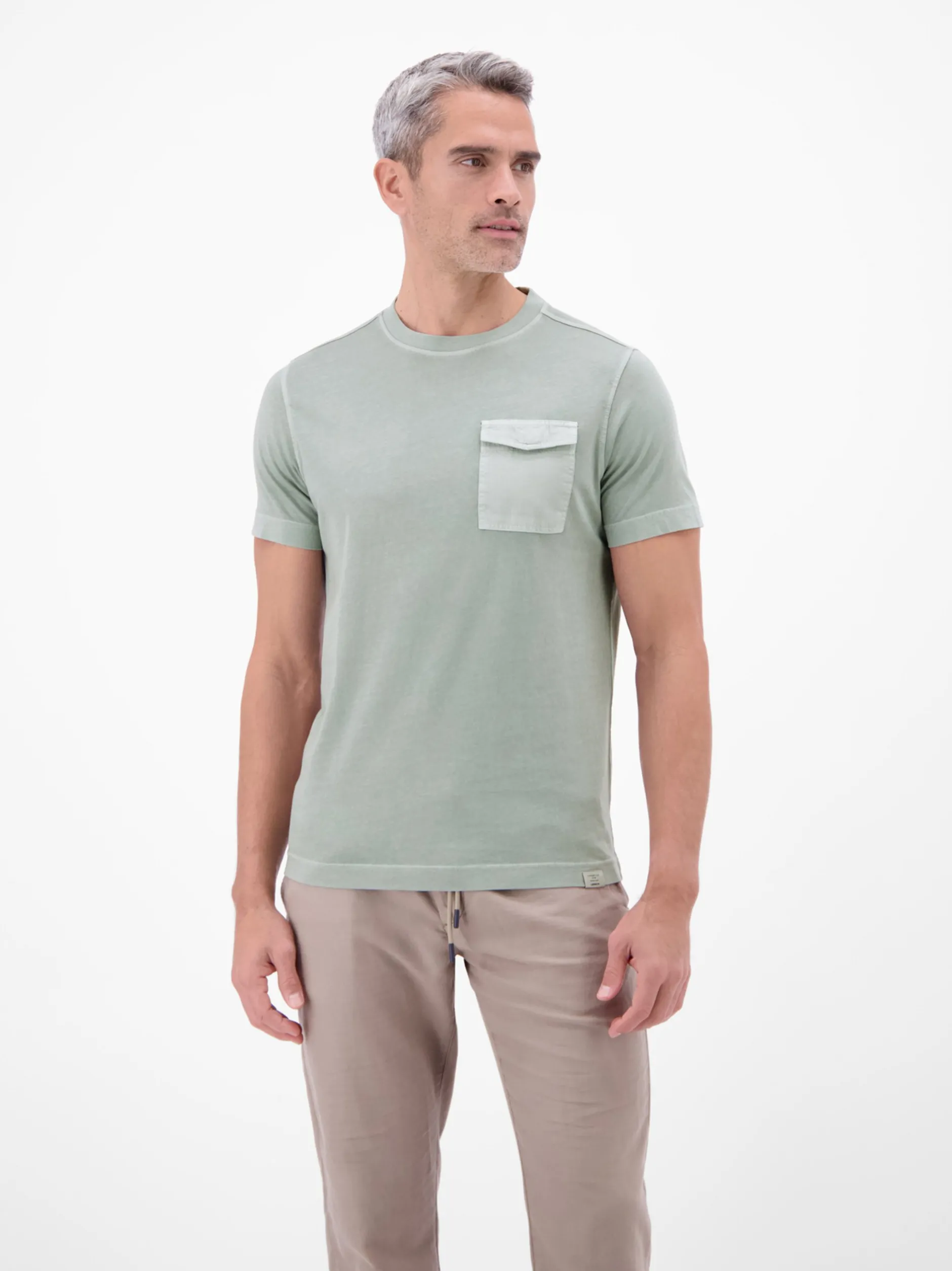LERROS Herren T-Shirt in hellgrau