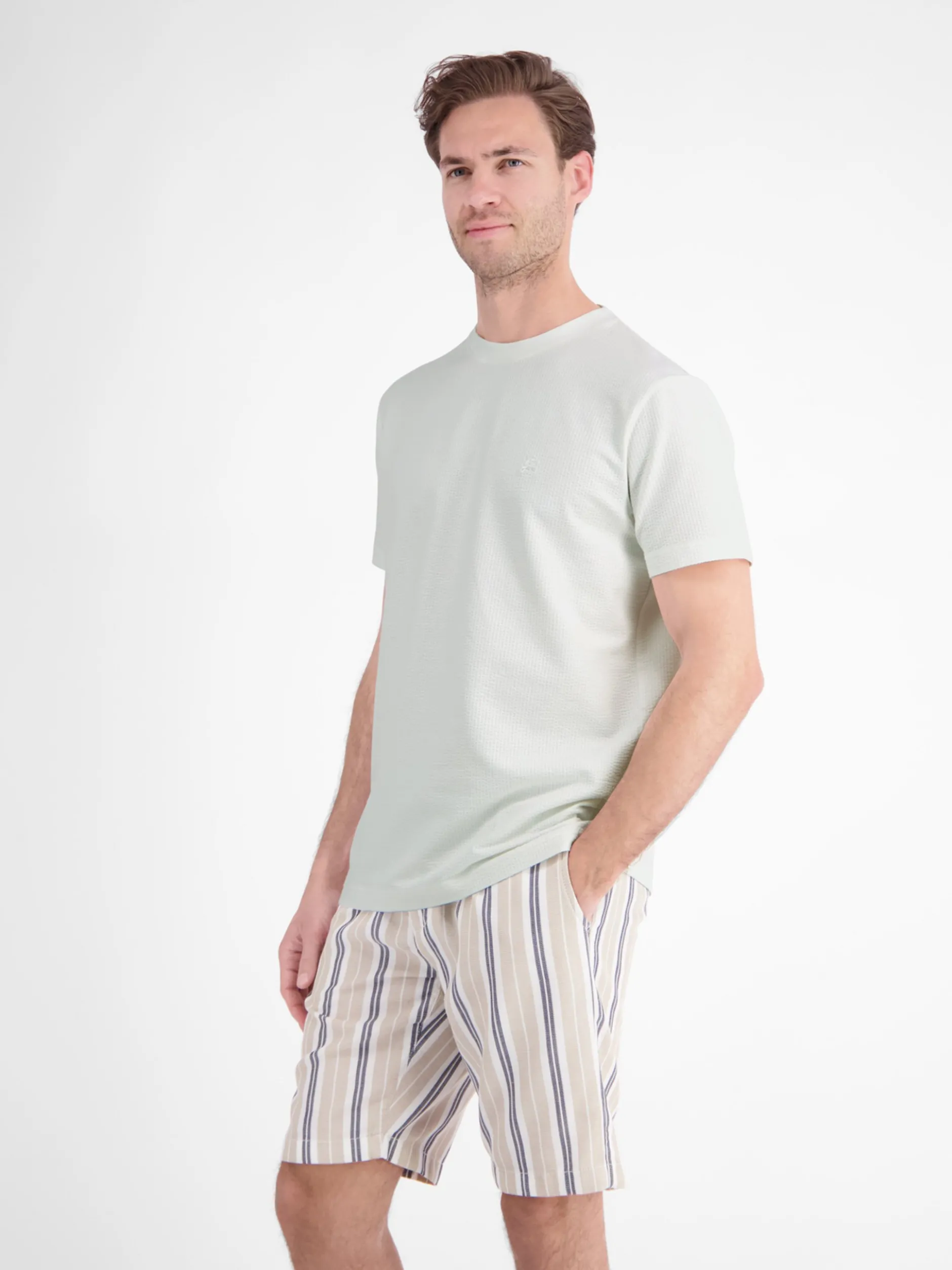 LERROS Herren T-Shirt in weiß