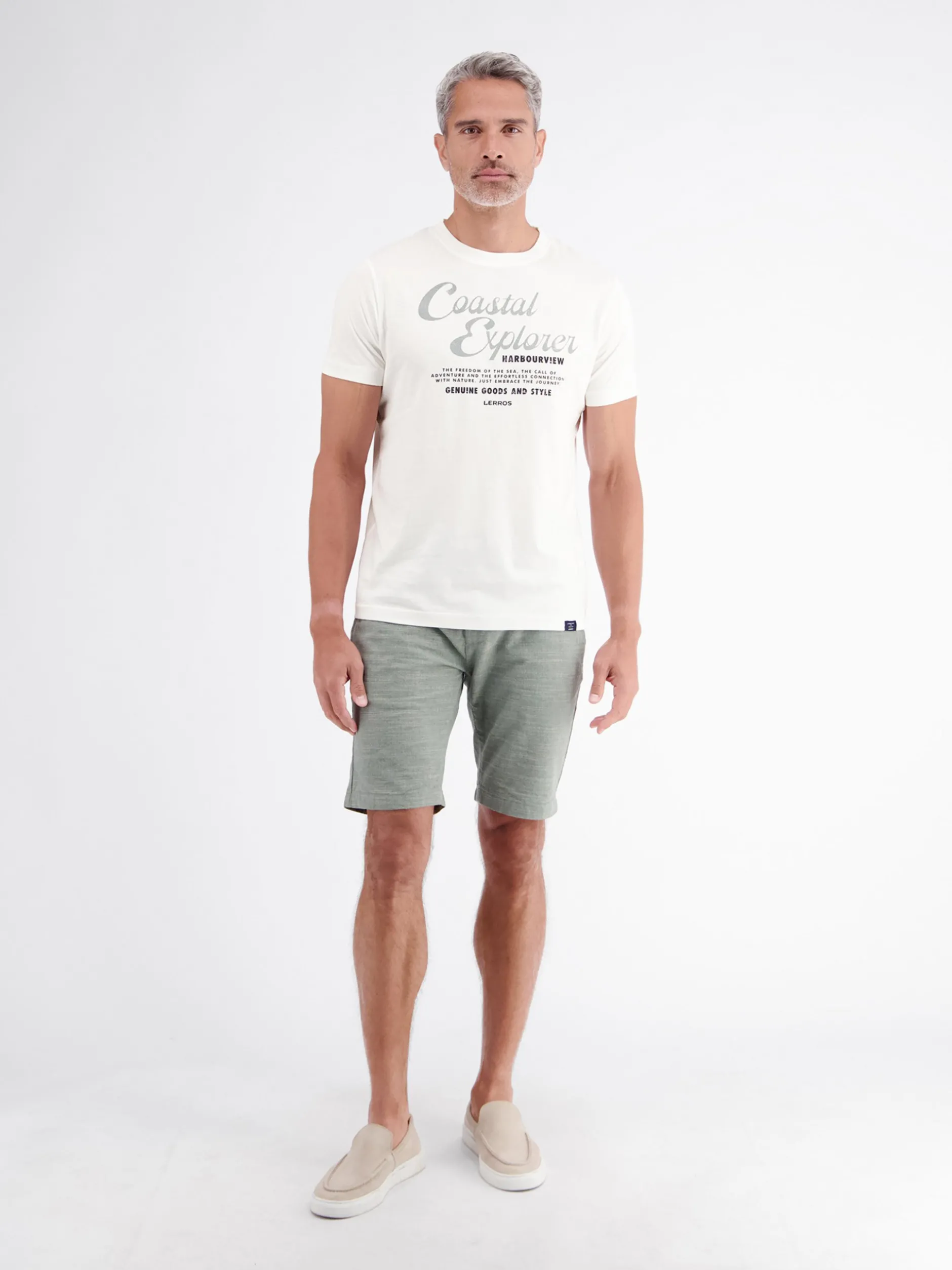 LERROS Herren T-Shirt in weiß