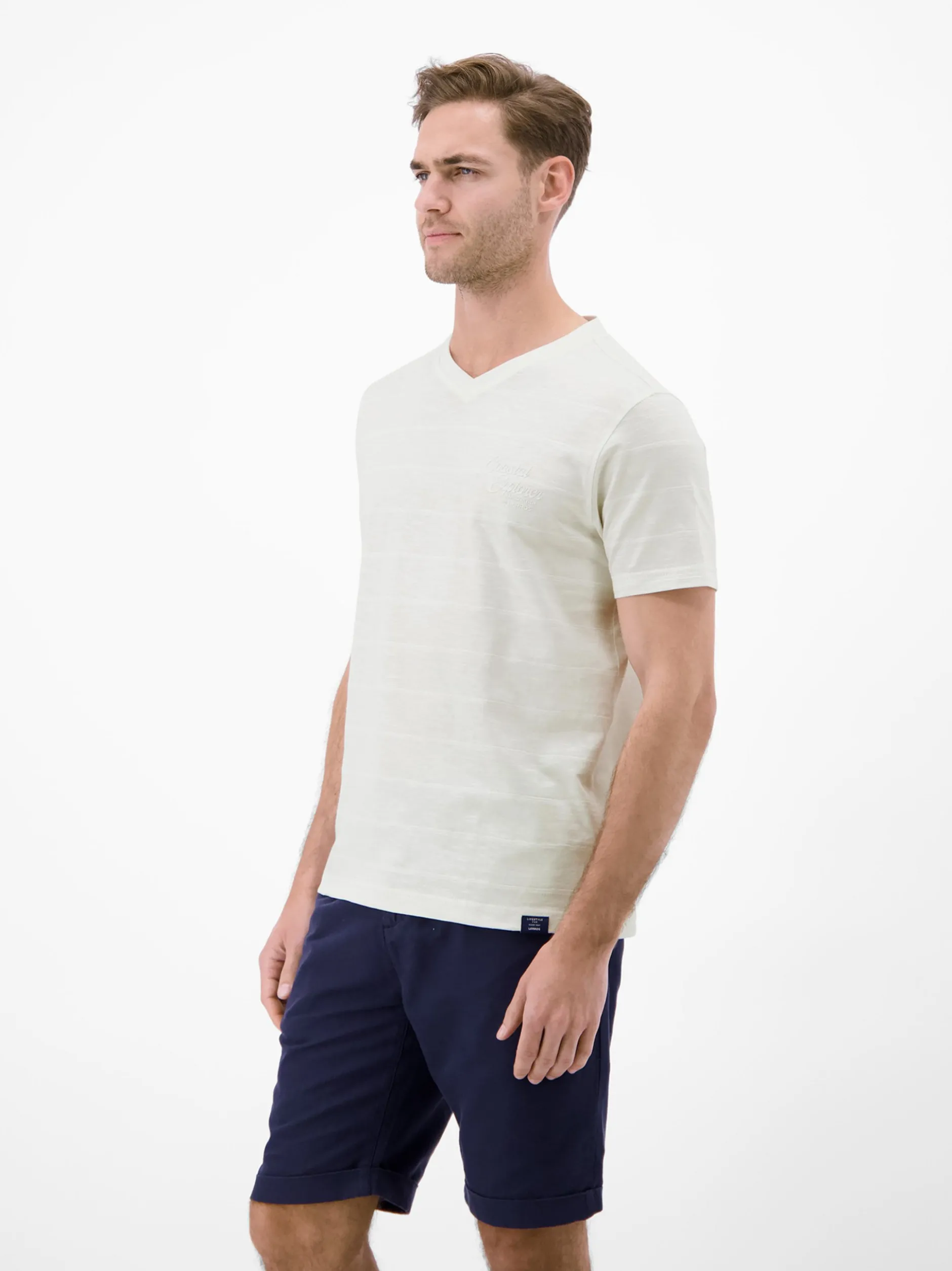 LERROS Herren T-Shirt in weiß