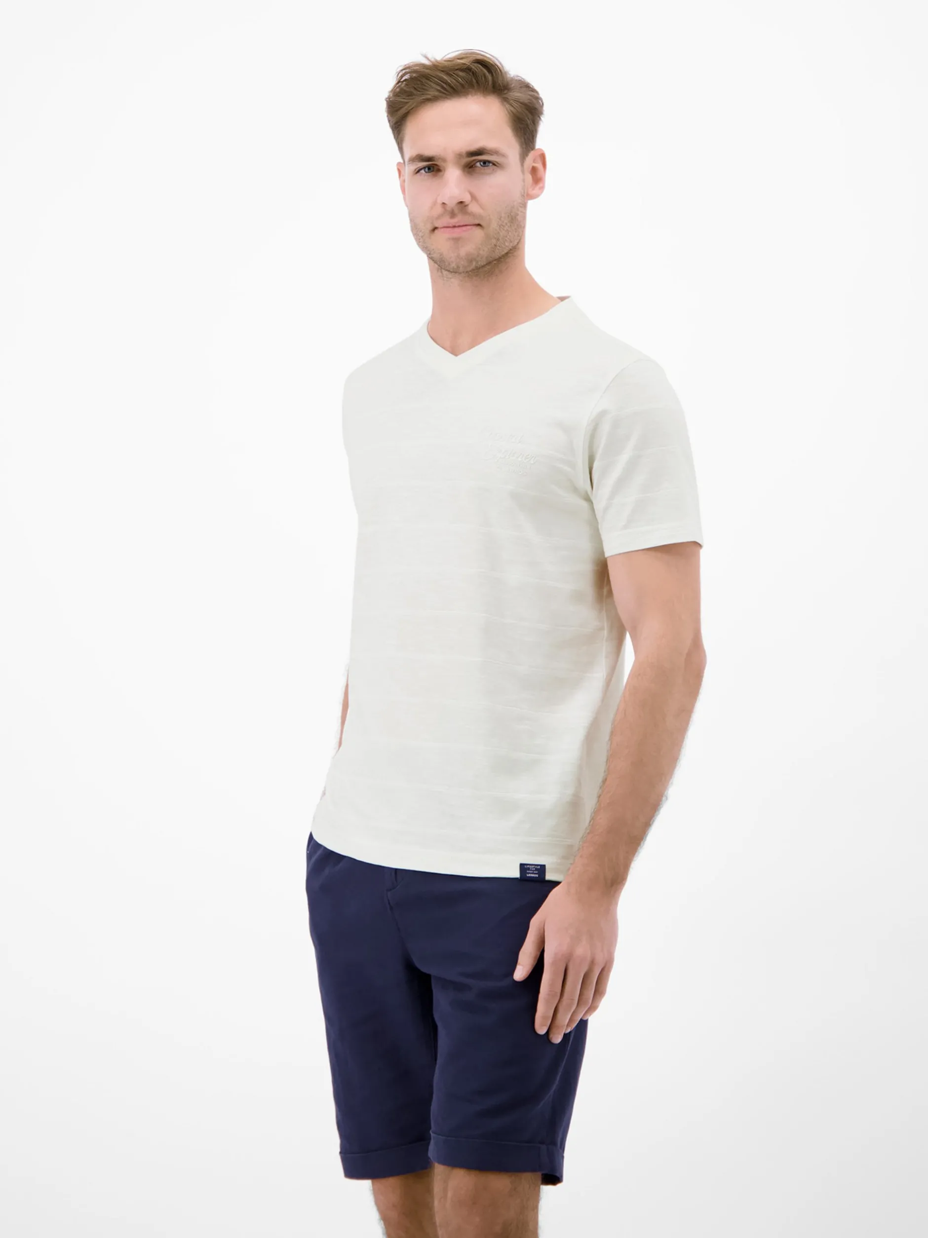 LERROS Herren T-Shirt in weiß