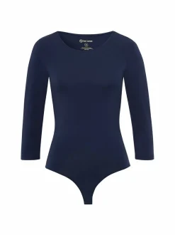 Les Lunes Damen Body mit 3/4-Arm in blau