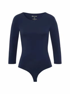 Les Lunes Damen Body mit 3/4-Arm in blau