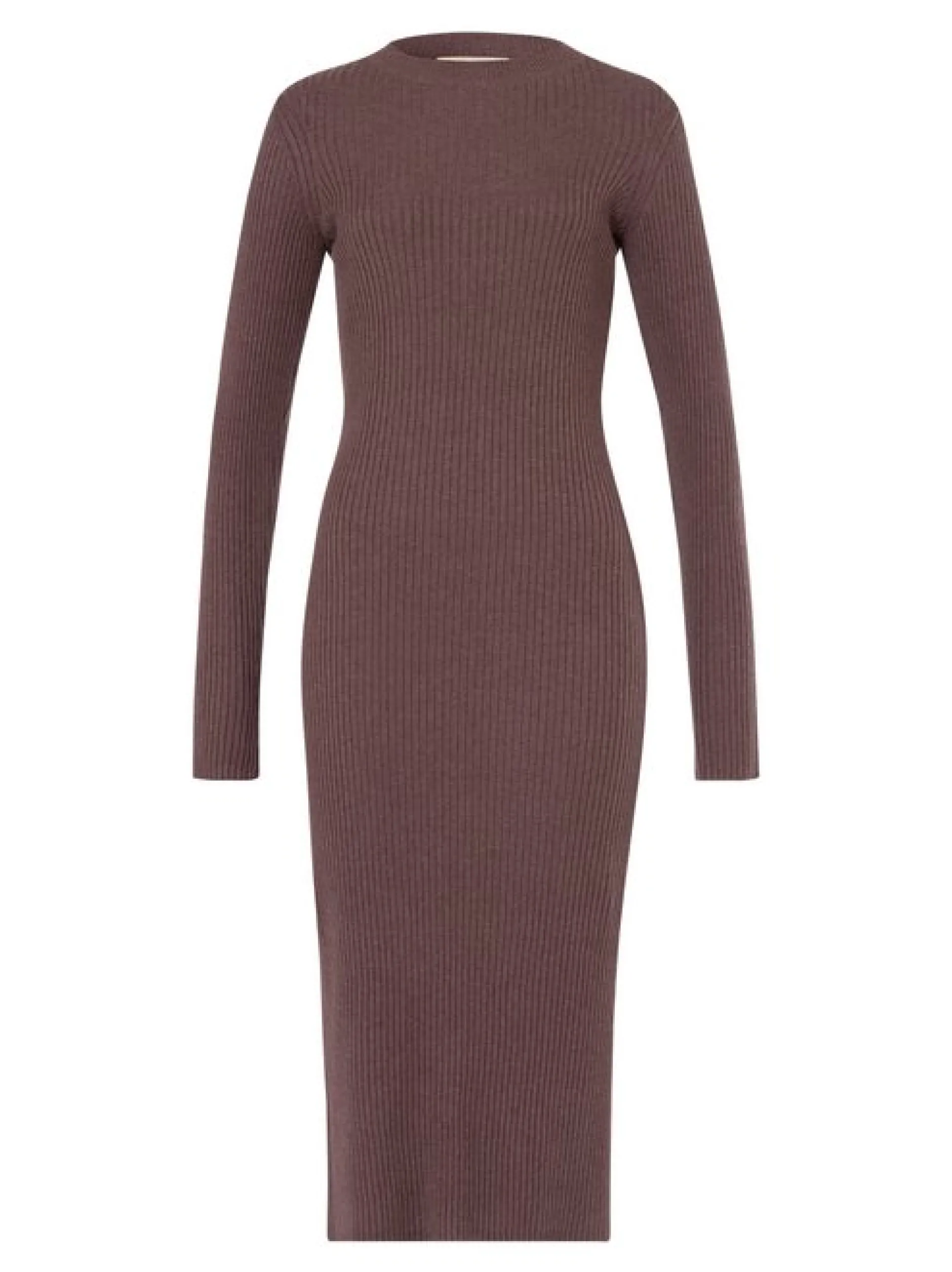 Les Lunes Damen Jerseykleid in braun - Länge: midi