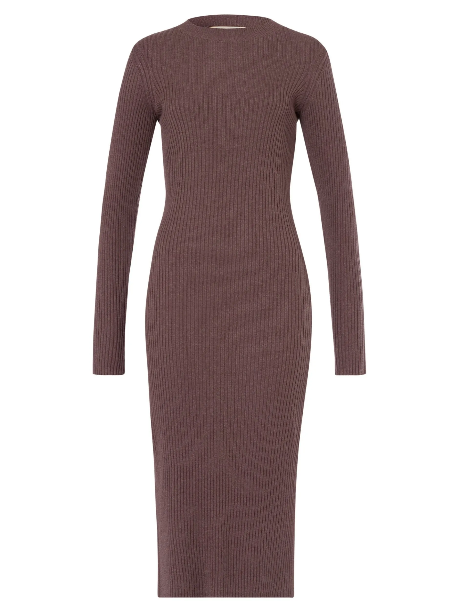 Les Lunes Damen Jerseykleid in braun - Länge: midi