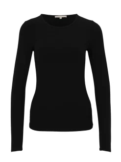 Les Lunes Damen Langarmshirt in schwarz - Ärmel: langarm