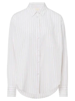 Les Lunes Damen langärmeliges Oversize Shirt in beige