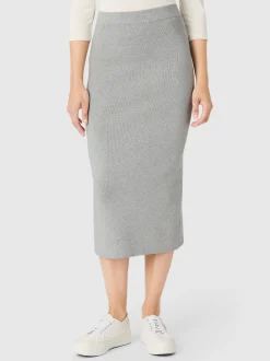 Les Lunes Damen Midirock in grau