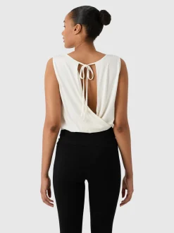 Les Lunes Damen Ärmelloser Body in weiß