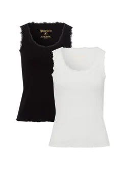 Les Lunes Damen Ärmelloses Shirt in schwarz