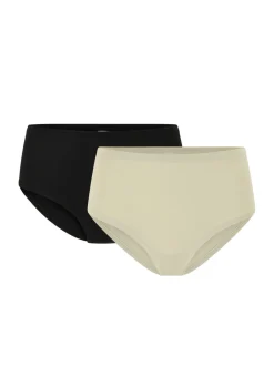 Les Lunes Damen Slip in grün schwarz
