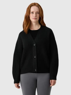 Les Lunes Damen Strickjacke in schwarz - Ärmel: langarm
