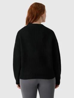 Les Lunes Damen Strickjacke in schwarz - Ärmel: langarm