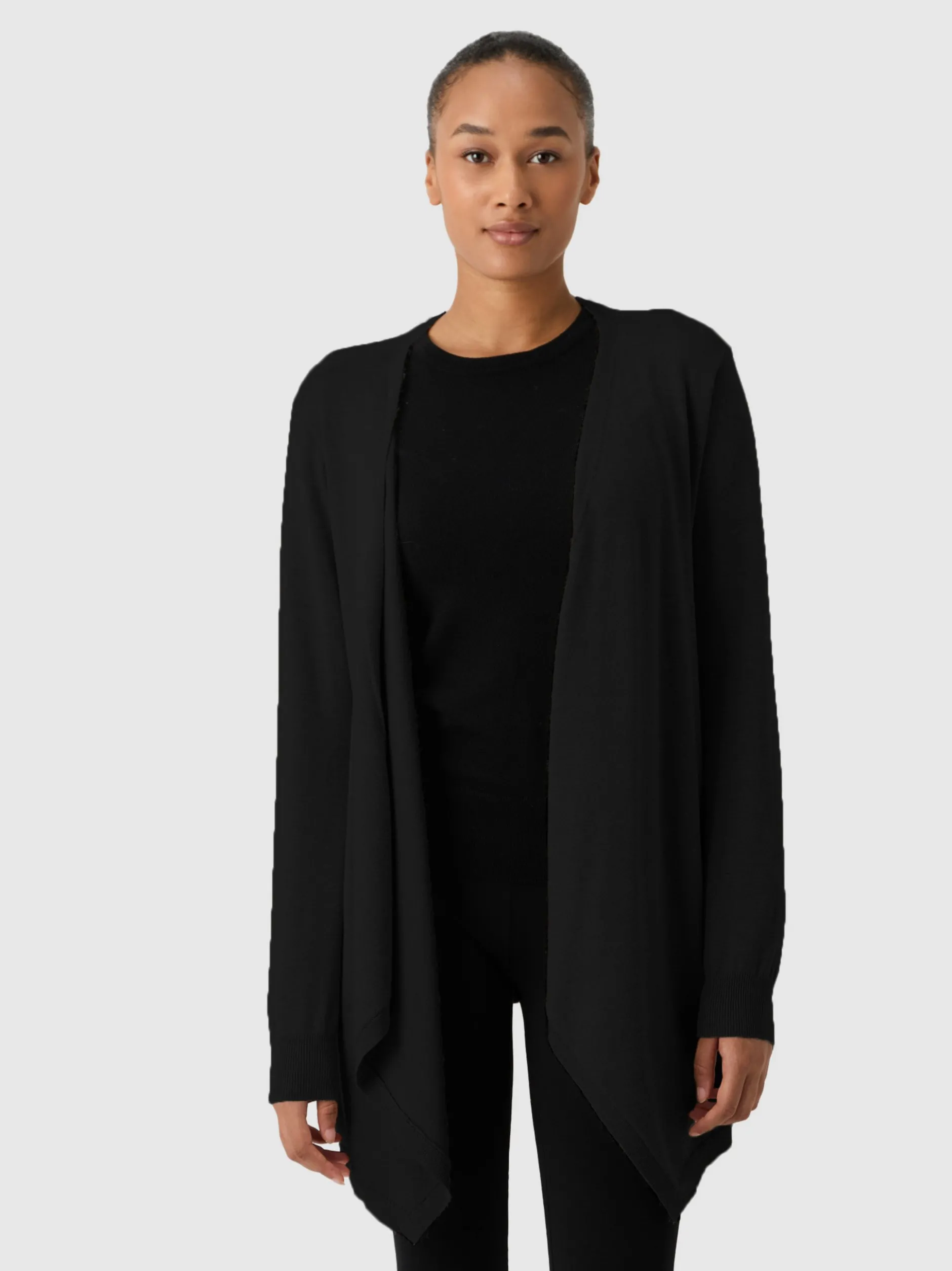 Les Lunes Damen Strickjacke in schwarz - Ärmel: langarm