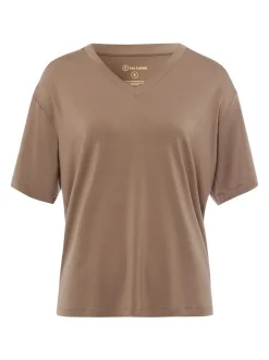 Les Lunes Damen T-Shirt in oliv - Ärmel: kurzarm