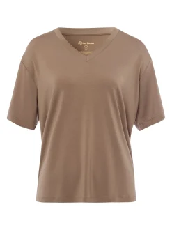 Les Lunes Damen T-Shirt in oliv - Ärmel: kurzarm