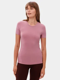 Les Lunes Damen T-Shirt in rosa - Ausschnitt: Rundhals