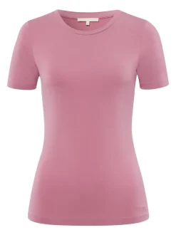 Les Lunes Damen T-Shirt in rosa - Ausschnitt: Rundhals