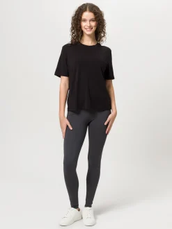 Les Lunes Damen T-Shirt in schwarz - Ärmel: kurzarm