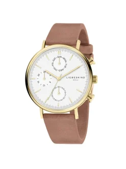 Liebeskind Berlin Damen Armbanduhr - The Blue-Grey Multifunktion in gold