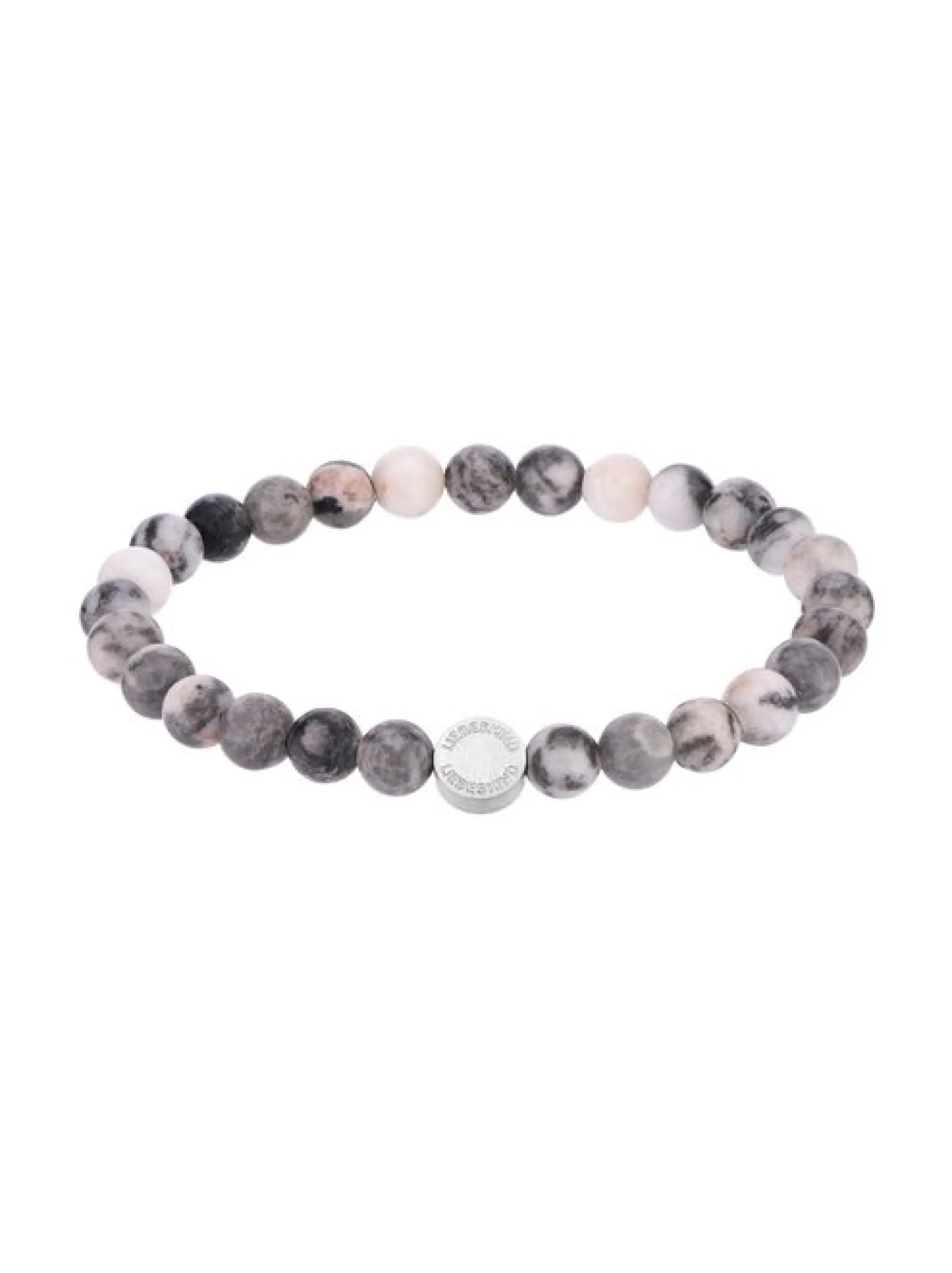 Liebeskind Berlin Damen Armband - Pink Zebra Jasper Armband in silber