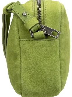 Liebeskind Berlin Damen Bodybag - Ella Camera S Suede in grün