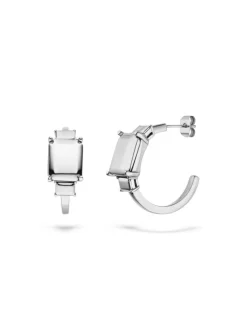 Liebeskind Berlin Damen Creolen - Steel Diamond in silber
