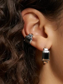 Liebeskind Berlin Damen Creolen - Steel Diamond in silber
