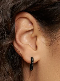 Liebeskind Berlin Damen Creolen - Twist in schwarz