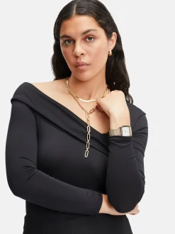 Liebeskind Berlin Damen Creolen - The Riffle in gold